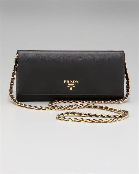 prada saffiano lux wallet on chain sling|prada large saffiano leather wallet.